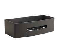 Gedy POSEIDON Cesta ducha, estante ducha, Acero inox AISI 304, Negro mate, 24 x 12,3 x 7,2 cm
