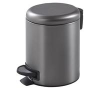 Gedy Potty Papelera con pedal y tapa 3 litros Gun Metal