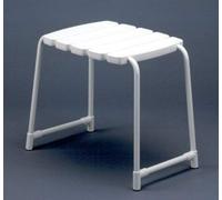 Gedy Promed Taburete de Baño, Aluminio, Blanco, 41.6 x 55 x 35 cm