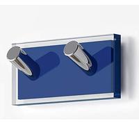 Gedy Rainbow Percha, Resinas termoplásticas, Transparente Azul, Doble