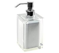 Gedy Rainbow Dispensador de jabón, Resina, Plata, 7 x 7 x 16,2, Capacidad de 210 ml