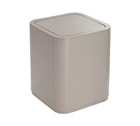 Gedy Seventy Papelera Basura baño, Cuadrada, 8L, con Tapa, Resinas termoplásticas, Beige, 20 x 20 x 24,6 cm