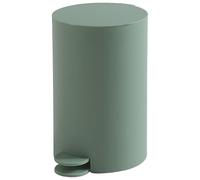 Gedy SHARON Papelera de baño con pedal 3L - Cubo de basura compacto con cubo interior extraíble, Fabricada en resinas Termoplásticas, 15,8 x 19,5 x 25,4 cm, Verde salvia mate