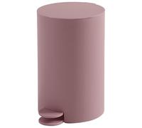 Gedy SHARON Papelera de baño con pedal 3L - Cubo de basura compacto con cubo interior extraíble, Fabricada en resinas Termoplásticas, 15,8 x 19,5 x 25,4 cm, Rosa mate