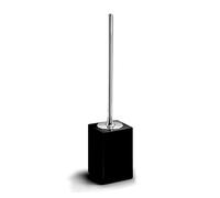 Gedy Sofia Escobillero baño, Resina y Arena, Negro Mate, 9,3 x 9,3 x 43,7