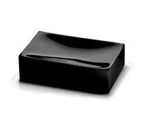 Gedy Sofia Jabonera, Resina y Arena, Negro Mate, 11 x 7 x 2,9