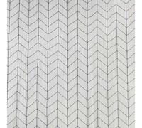 Gedy SPIGA Cortina de baño y de Ducha con Anillas, PEVA, Lavable a máquina, 120 x 200, Blanco-Negro