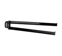 Gedy Toallero Doble articulado Stelvio Negro Mate