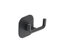 Gedy | Teide Perchero de pared de acero inoxidable y cromado, acabado negro, dimensiones 5,3 x 6,5 x 4,1 cm y peso 0,108 kg