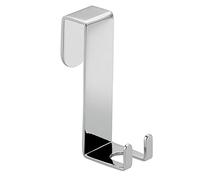 Gedy THOR Colgador toalla baño, percha puerta, Acero inox AISI 304, Cromo, 2,1 x 4,5 x 7