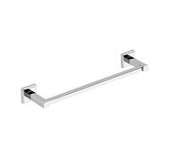 GEDY | Toallero de baño Colorado de Acero Inoxidable y Cromall, Colgador de Toallas, fijable con Tornillos incluidos o Pegamento, Peso soportado 7 kg, Cromado, 4,2 x 35,4 x 7,7 cm