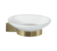 Gedy Tonale Jabonera Baño Pared Acero INOX Cristal Satinado Oro Mate