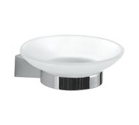 Gedy TONALE Jabonera de Pared, Cromo, Acero INOX y Cristal, 10,9 x 11,5 x 3,9