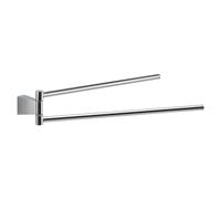 Gedy TONALE Toallero de baño Pared Doble, Cromo, Acero Inoxidable, 2,4 x 42 x 7,4