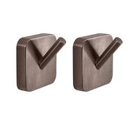 Gedy TONGA Colgador toalla baño 2 Piezas, Acero inoxidable, Oro Rosa, 4,7 x 3,1 x 4,9, Adhesivo