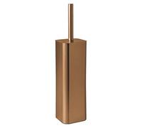 Gedy Tonga Escobillero Baño Suelo 8,3x8,3x38cm Acero INOX y Cromall® Cerdas Nylon Oro Rosa PVD, Escobilla WC Moderna