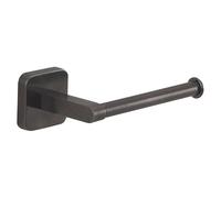 Gedy Tonga Portarrollos Papel higiénico baño, Gun Metal, Acero Inoxidable, Adhesivo, sin Taladro, 14,3 x 6,9 x 4,7