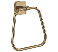 Gedy Tonga Toallero baño, Toallero Pared,Toallero argolla, Toallero adheviso, Toallero sin Taladro, Oro Mate, Acero Inoxidable, 17 x 4,6 x 16