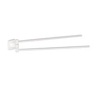 Gedy Toallero Doble articulado Tonga Blanco Mate