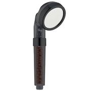 Gedy TOP 05 PURE Alcachofa ducha, Mango ducha, Antica-cal, Piedras naturales, Negro, Acero inox AISI 304 y Resinas termoplásticas; 1 tipo de chorro; ahorro de agua; fácil limpieza