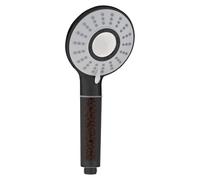 Gedy TOP 08 PURE Alcachofa ducha, Mango ducha, Antica-cal, Piedras naturales, Negro Mate, Acero inox AISI 304 y ABS, 3 modos de chorro, ahorro de agua, fácil limpieza