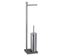 Gedy Trilly Columna Portarrollos y escobillero Cromo-Gris
