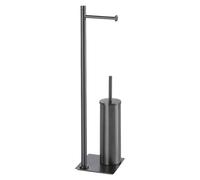 Gedy Trilly Columna Portarrollos y escobillero Gun Metal