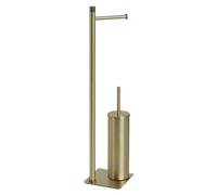 Gedy Trilly Columna Portarrollos y escobillero Oro Cepillado