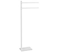 Gedy TRILLY Toallero de pie para baño con 2 Brazos, Blanco Mate, Acero Inoxidable, 14 x 34 x 83,5
