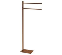 Gedy TRILLY Toallero de pie para baño con 2 Brazos, Oro Rosa, Acero Inoxidable, 14 x 34 x 83,5