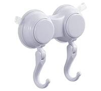 Gedy Vesuvio Percha Doble Ventosa, Blanco, 11.3 X 3 X 11 Cm