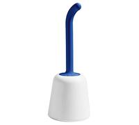 Gedy Wendy Escobillero baño, Escobilla baño, Blanco-Azul, Resinas termoplásticas y Goma, sin Taladro, con Ventosa, 16,7 x 16,7 x 45