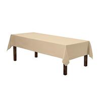 Gee Di Moda Mantel Rectangular, 60 x 102 Pulgadas, Mantel Rectangular Beige para Mesa de 6 pies en poliéster Lavable, Ideal para Mesa de Buffet, Fiestas, Cena de Vacaciones, Boda y Baby Shower