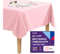 Gee Di Moda Mantel Rectangular, 60 x 102 Pulgadas, Mantel Rectangular Rosa para Mesa de 6 pies en poliéster Lavable, Ideal para Mesa de Buffet, Fiestas, Cena de Vacaciones, Boda y Baby Shower