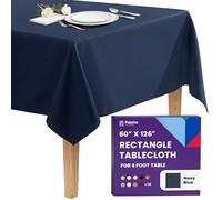 Gee Di Moda Mantel Rectangular, 60 x 126 Pulgadas, Mantel Rectangular Azul Marino, para Mesa de 8 pies en poliéster Lavable, Ideal para Mesa de Buffet, Fiestas, Cena de Vacaciones, Boda y más