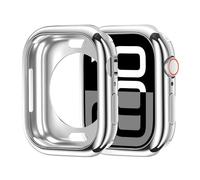GEEDOOWIN Paquete de 2 fundas de TPU suave para Apple Watch Series 11/10 de 46 mm, funda delgada a prueba de golpes, marco protector flexible con borde completo para iWatch de 46 mm, accesorio