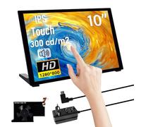 GeeekPi 10,1 Pulgadas Pantalla Táctil Capacitiva IPS HDMI Monitor LCD 1280X800 con Doble Speaker para Raspberry Pi 5/4B/3B+/3B/B+ con Soporte de Montaje