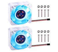GeeekPi 2 Piezas Raspberry Pi Ventilador 40 x 40 x 10 mm DC 5 V sin escobillas CPU Ventilador para Raspberry Pi 4 Modelo B, 3B +, Raspberry Pi 3/2 Modelo B(Azul)