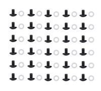 GeeekPi 30 piezas # 10-32x5/16" Pan Head Machine Screws with Washers for DeskPi RackMate T1/T0/T2 Server Cabinet, 304 Stainless Steel, Phillips Drive, Fully Threaded, Bright Finish, Black