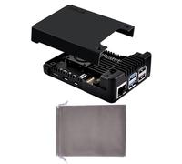 GeeekPi Argon Neo 5 Funda ancha para Raspberry Pi 5 con ventilador incorporado, funda de aluminio Raspberry Pi 5, funda Argon Neo 5 con tapa superior extraíble (negro)