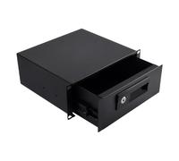 GeeekPi Cajón con cerradura de montaje en rack 2U de 10 pulgadas, caja de gabinete de servidor de 7.87 pulgadas de profundidad para gabinete de servidor DeskPi RackMate T1/T0