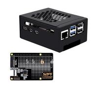 GeeekPi Carcasa de metal con N07 M.2 NVMe SSD Pip PCIe placa periférica inferior para Raspberry Pi 5, soporte M.2 Key-M NVMe SSD 2230/2242/2260/2280