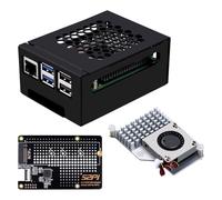 GeeekPi - Carcasa metálica con tarjeta periférica N07 M.2 NVMe SSD Pip PCIe para Raspberry Pi 5, compatible con SSD NVMe M.2 Key-M 2230/2242/2260