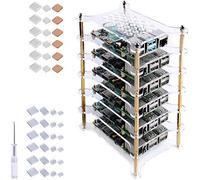 GeeekPi Carcasa para Raspberry Pi de 6 capas con disipador de calor, carcasa apilable para Raspberry Pi 4/3/2 modelo B, 3 modelo B+