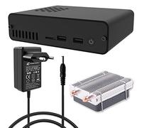 GeeekPi DeskPi Pro V2 Decodificador para Raspberry Pi 4 - Soporte SSD, HDMI de tamaño Completo, Encendido/reinicio Seguro, Enfriador de Torre de Hielo, Fuente de alimentación