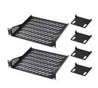 GeeekPi DeskPi RackMate Accessories 10 Inch 1U Rack Shelf 1U Server Rack Shelf Vented Rack Mount Cantilever Tray for 10 Inch Network Equipment Rack & Gabinet and DeskPi RackMate T1/T0 (1U-2PCS)
