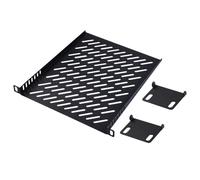 GeeekPi DeskPi RackMate T2 Accessories - Estante de rack de 10 pulgadas 0.5U, profundidad de 10.25 pulgadas, estante de servidor de 0.5U, bandeja voladiza ventilada para gabinete de red DeskPi