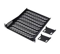 GeeekPi DeskPi RackMate T2 Accessories - Estante de rack de 10 pulgadas 1U, profundidad de 10.25 pulgadas, estante de servidor de 1U, bandeja voladiza ventilada para gabinete de red DeskPi Rackmate T2