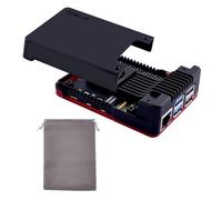GeeekPi Estuche Argon Neo 5 BRED para Raspberry Pi 5 con Ventilador Integrado, Estuche de Aluminio Raspberry Pi 5, Estuche Argon Neo 5 Negro Rojo