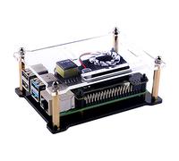 GeeekPi Funda Acrílica para PoE Hat y Raspberry Pi 4B/3B+/3B/2B/B+ (Dispositivos No Incluidos)